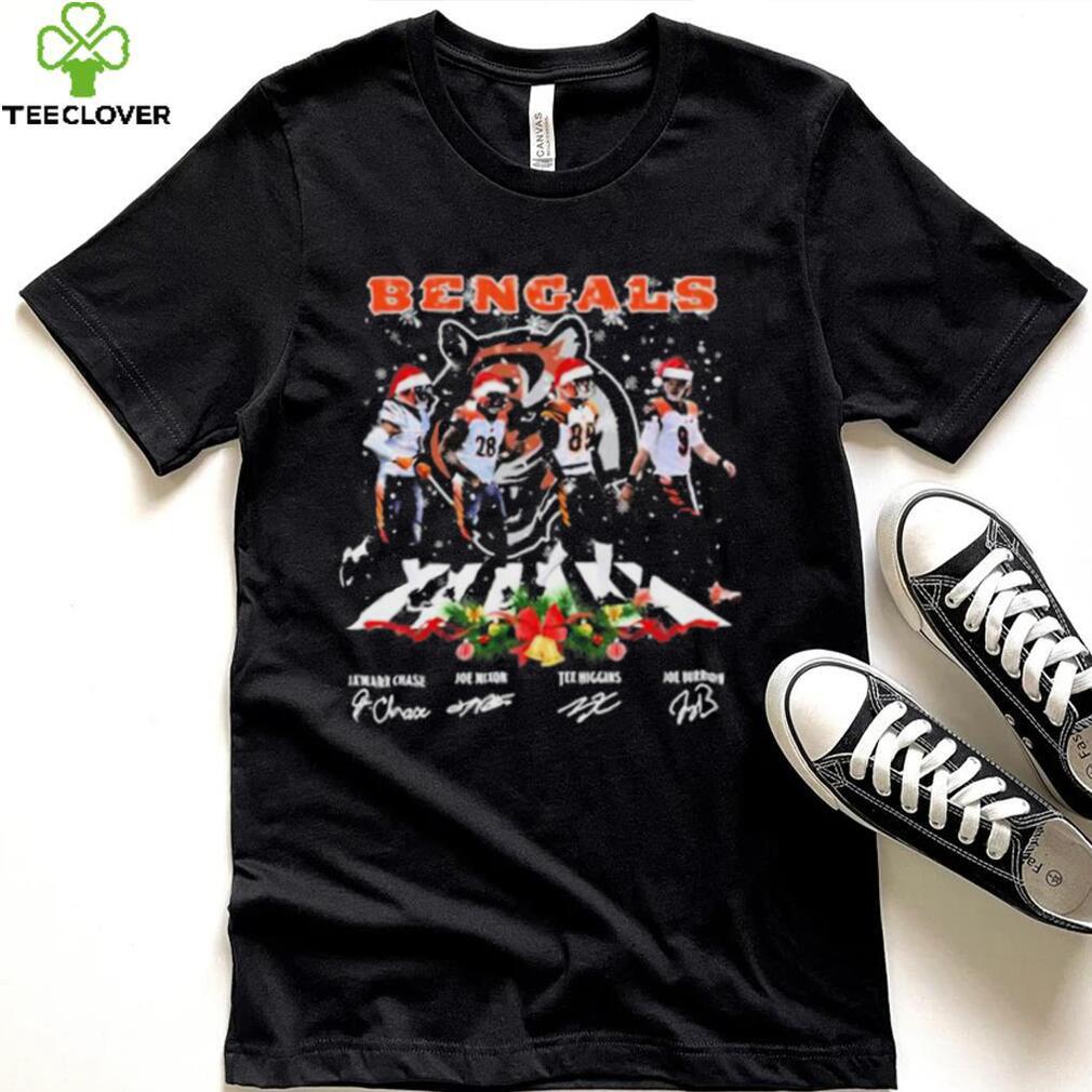 The Bengals Tyler Boyd Ja'marr Chase Joe Mixon And Joe Burrow Abbey Road  Signatures Shirt, hoodie, sweater, long sleeve and tank top