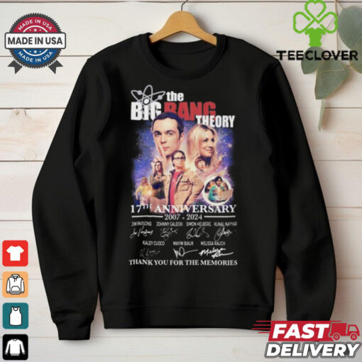 The Big Bang Theory 17th Anniversary 2007 2024 Thank You For The Memories T Shirt