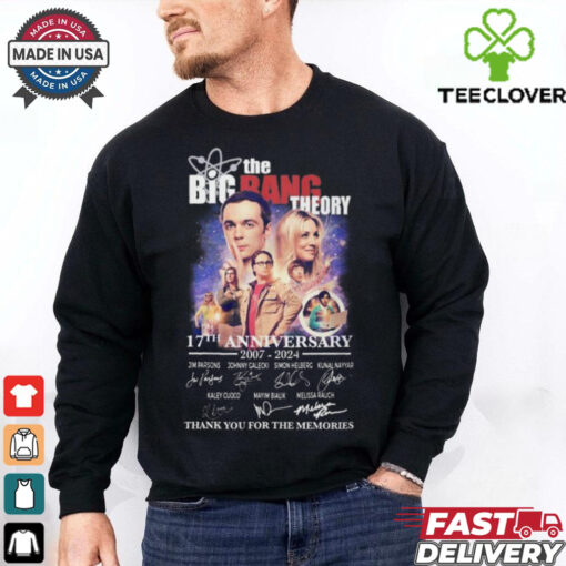 The Big Bang Theory 17th Anniversary 2007 2024 Thank You For The Memories T Shirt