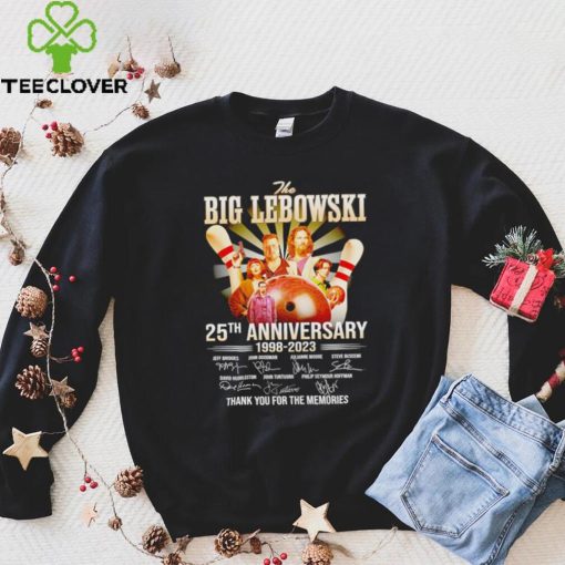 The Big Lebowski 25th anniversary 1998 2023 thank you for the memories signatures hoodie, sweater, longsleeve, shirt v-neck, t-shirt