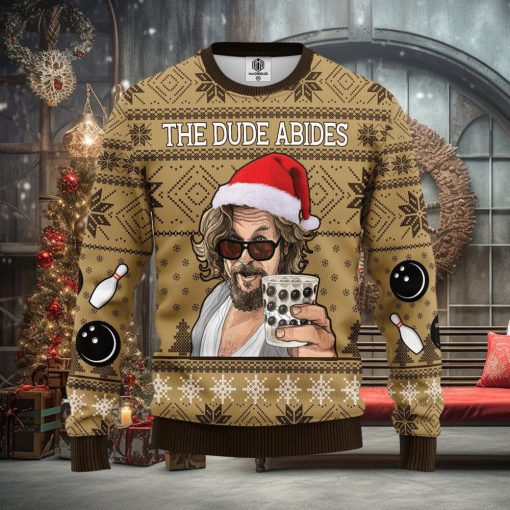 The Big Lebowski The Dude Abides Ideas Ugly Christmas Sweater Gift Thanksgiving
