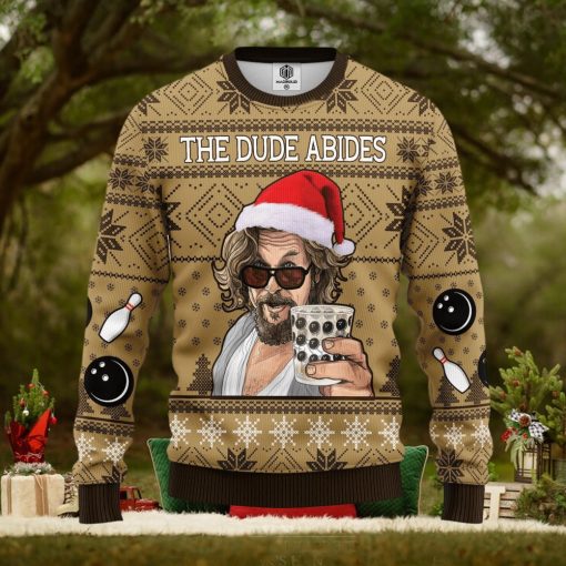 The Big Lebowski The Dude Abides Ideas Ugly Christmas Sweater Gift Thanksgiving