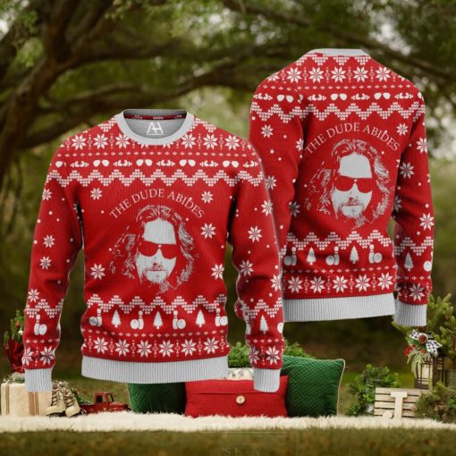 The Big Lebowski The Dude Abides Ugly Christmas Sweater 3D All Over Printed Shirts for Men and Women