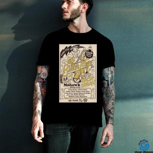 The Black Keys Delta Kream March 14, 2024 Mohawk Outdoor Austin, TX Tour poster shirt