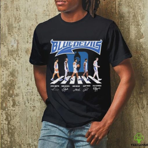 The Blue Devils Basketball Abbey Road Proctor Mitchell Mccain Roach And Filipowski Signatures Shirt