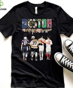 The Boston City Sports Patrice Bergeron Mac Jones Jayson Tatum And Rafael Devers Signatures Shirt