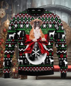 The Boxer Puppy Xmas Christmas Ugly Sweater 3D