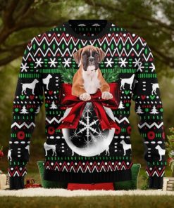 The Boxer Puppy Xmas Christmas Ugly Sweater 3D