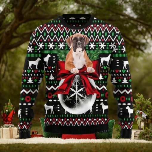 The Boxer Puppy Xmas Ugly Sweater Party