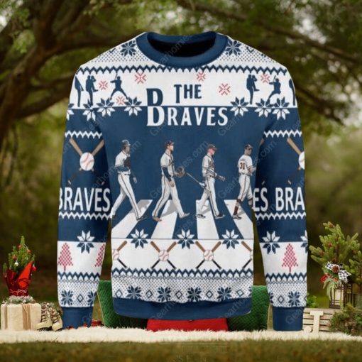 The Braves Walking Abbey Road Knitted 3D Sweater For Christmas