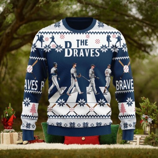 The Braves Walking Abbey Road Ugly Christmas Sweater Christmas Gift For Men And Women