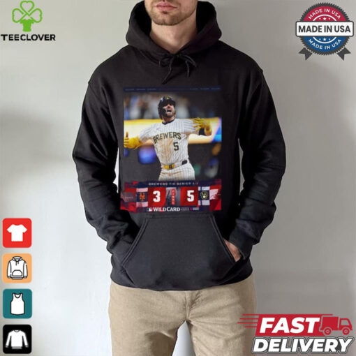 The Brewers mount an epic comeback to even up the 2024 NL WildCard Series Shirt
