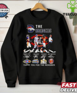 The Broncos legends thank you for the memories signatures hoodie, sweater, longsleeve, shirt v-neck, t-shirt