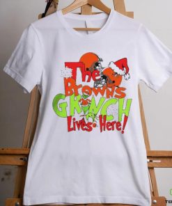 The Browns Grinch Lives Here Christmas Shirt