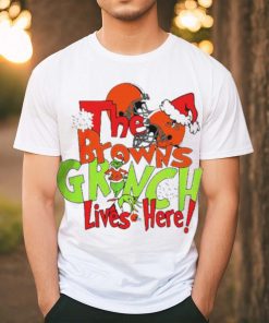 The Browns Grinch Lives Here Christmas Shirt