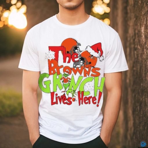 The Browns Grinch Lives Here Christmas Shirt