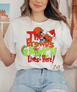 The Browns Grinch Lives Here Christmas Shirt