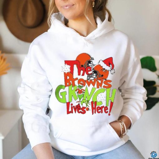 The Browns Grinch Lives Here Christmas Shirt