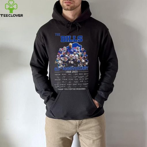 The Buffalo Bills 63rd Anniversary 1960 2023 Thank You For The Memories Signatures hoodie, sweater, longsleeve, shirt v-neck, t-shirt