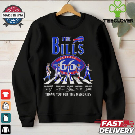 The Buffalo Bills 66th Anniversary 1959 2025 thank you signature shirt