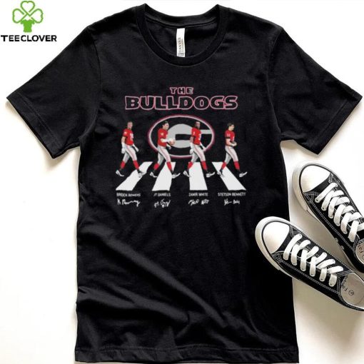 The Bulldogs Brock Bowers Jt Daniels Zamir White And Stetson Bennett Abbey Road Signatures Shirt