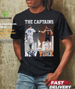 The Captains Aaron Judge And Jalen Brunson New York Sports Teams Signatures Shirt