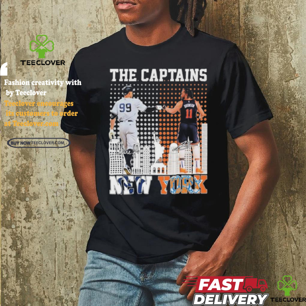The Captains Aaron Judge And Jalen Brunson New York Sports Teams Signatures Shirt The Captains Aaron Judge And Jalen Brunson New York Sports Teams Signatures Shirt