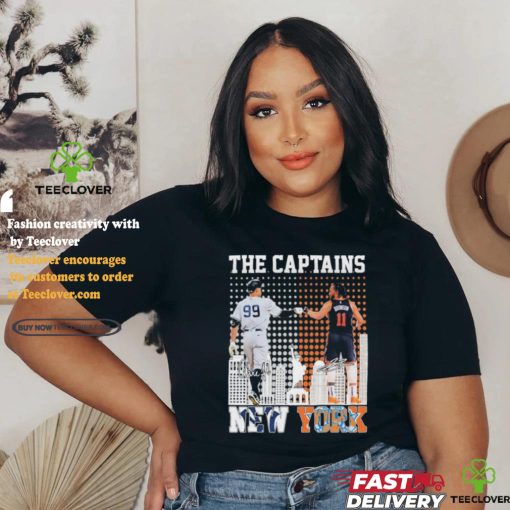 The Captains Aaron Judge And Jalen Brunson New York Sports Teams Signatures Shirt