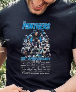 Carolina Panthers 25th Anniversary 1995-2023 Thank You For The Memories Signature Shirt