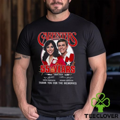 The Carpenters 55 Years 1969 2024 Thank You For The Memories T Shirt