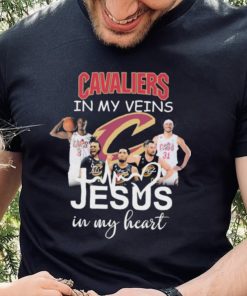 The Cavaliers Basketball In My Veins Jesus In My Heart Signatures Shirt