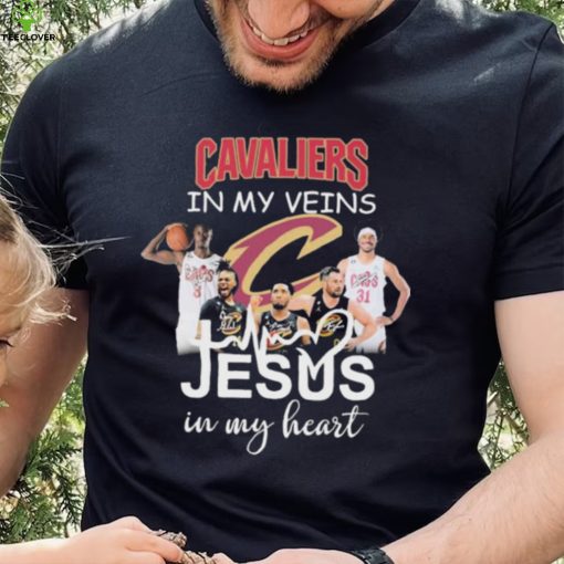 The Cavaliers Basketball In My Veins Jesus In My Heart Signatures Shirt