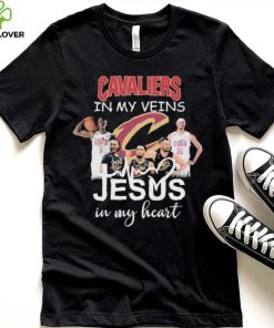 The Cavaliers Basketball In My Veins Jesus In My Heart Signatures Shirt