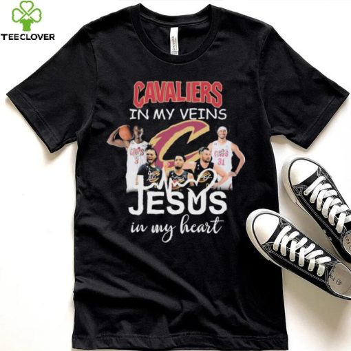 The Cavaliers Basketball In My Veins Jesus In My Heart Signatures Shirt