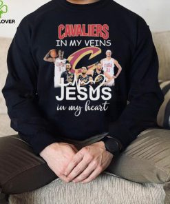 The Cavaliers Basketball In My Veins Jesus In My Heart Signatures Shirt