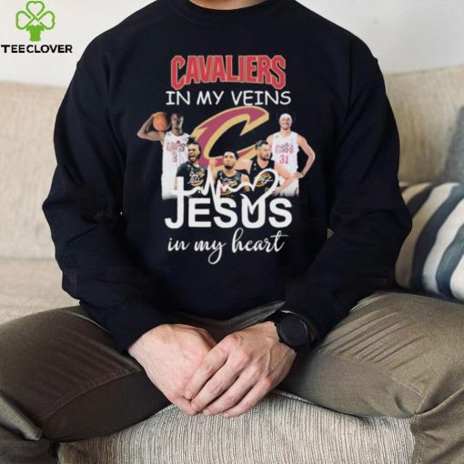 The Cavaliers Basketball In My Veins Jesus In My Heart Signatures Shirt