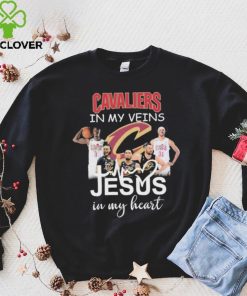 The Cavaliers Basketball In My Veins Jesus In My Heart Signatures Shirt