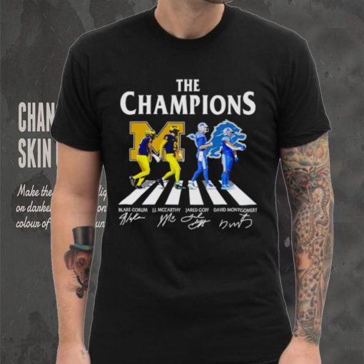 The Champions Abbey Road Blake Corum J.J McCarthy Jared Goff signatures hoodie, sweater, longsleeve, shirt v-neck, t-shirt