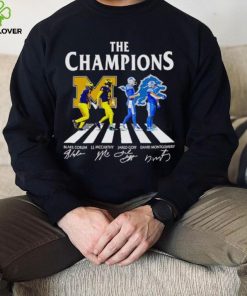 The Champions Abbey Road Blake Corum J.J McCarthy Jared Goff signatures hoodie, sweater, longsleeve, shirt v-neck, t-shirt