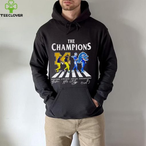 The Champions Abbey Road Blake Corum J.J McCarthy Jared Goff signatures hoodie, sweater, longsleeve, shirt v-neck, t-shirt