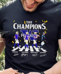 The Champions Washington Hukies player signatures logo shirt