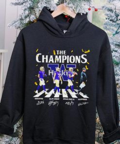 The Champions Washington Hukies player signatures logo hoodie, sweater, longsleeve, shirt v-neck, t-shirt