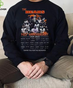 The Chicago Bears 103rd Anniversary 1920 2023 Thank You For The Memories Signatures t shirt
