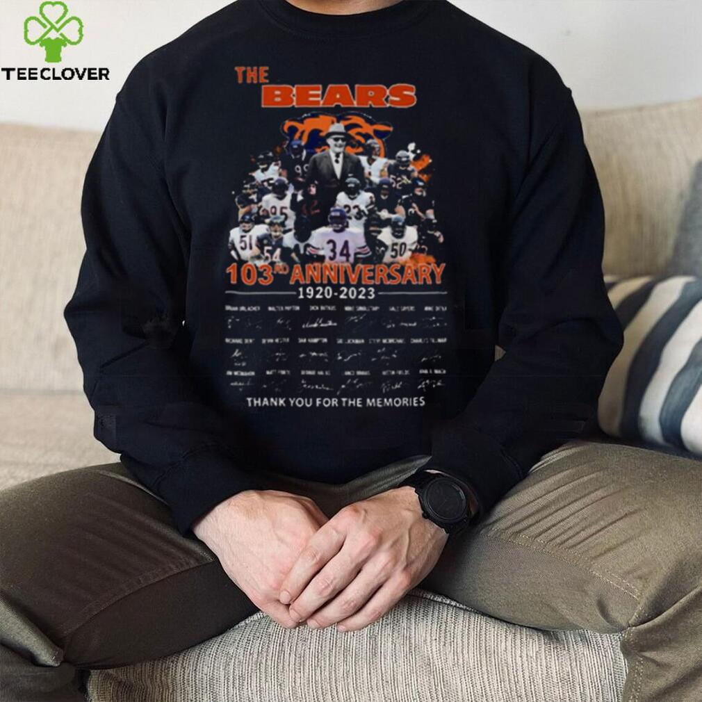 The Chicago Bears 103rd Anniversary 1920 2023 Thank You For The Memories Signatures t shirt