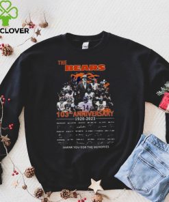 The Chicago Bears 103rd Anniversary 1920 2023 Thank You For The Memories Signatures t hoodie, sweater, longsleeve, shirt v-neck, t-shirt