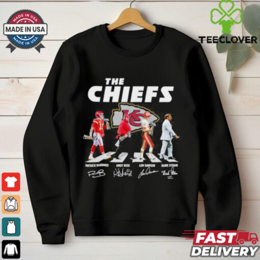 The Chiefs Abbey Road Andy Reid Patrick Mahomes Len Dawson And Hank Stram Signatures Shirt