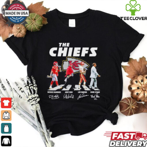 The Chiefs Abbey Road Andy Reid Patrick Mahomes Len Dawson And Hank Stram Signatures Shirt