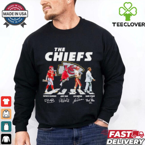 The Chiefs Abbey Road Andy Reid Patrick Mahomes Len Dawson And Hank Stram Signatures Shirt