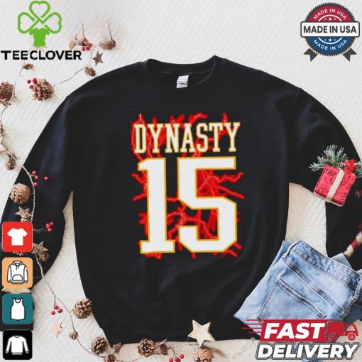 The Chiefs Dynasty 15 Patrick Mahomes lightning shirt
