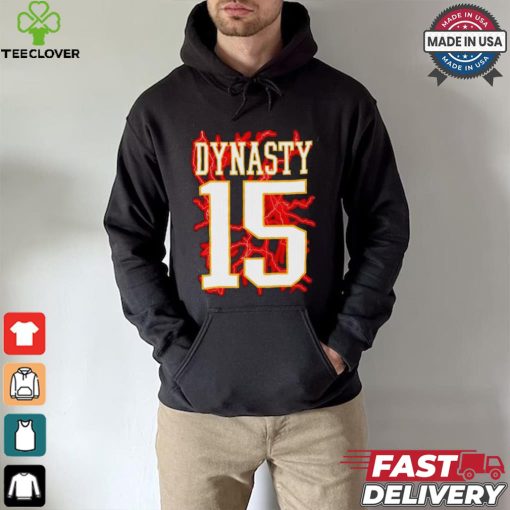 The Chiefs Dynasty 15 Patrick Mahomes lightning shirt